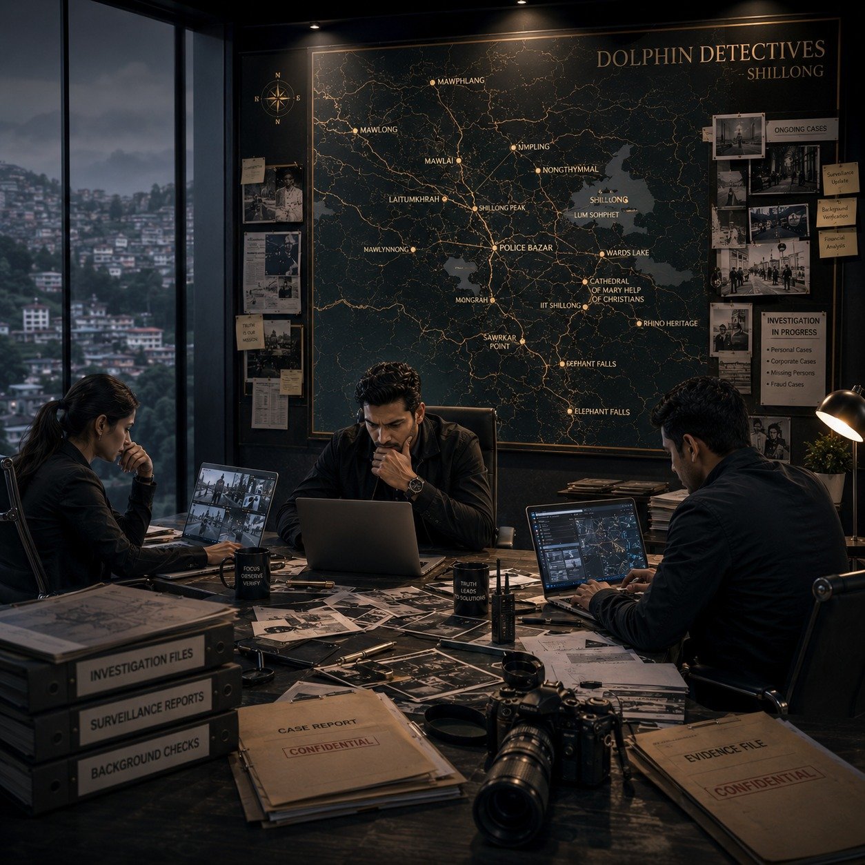 Detectives at work in Shillong office