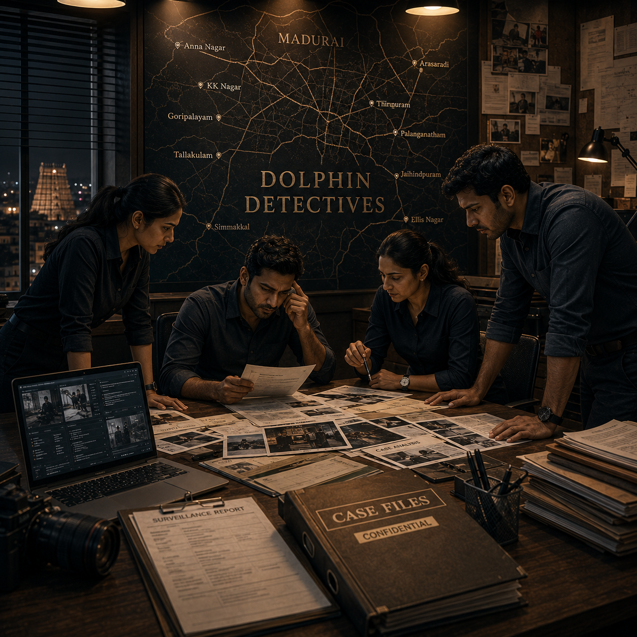 detective team discuss about Madurai case