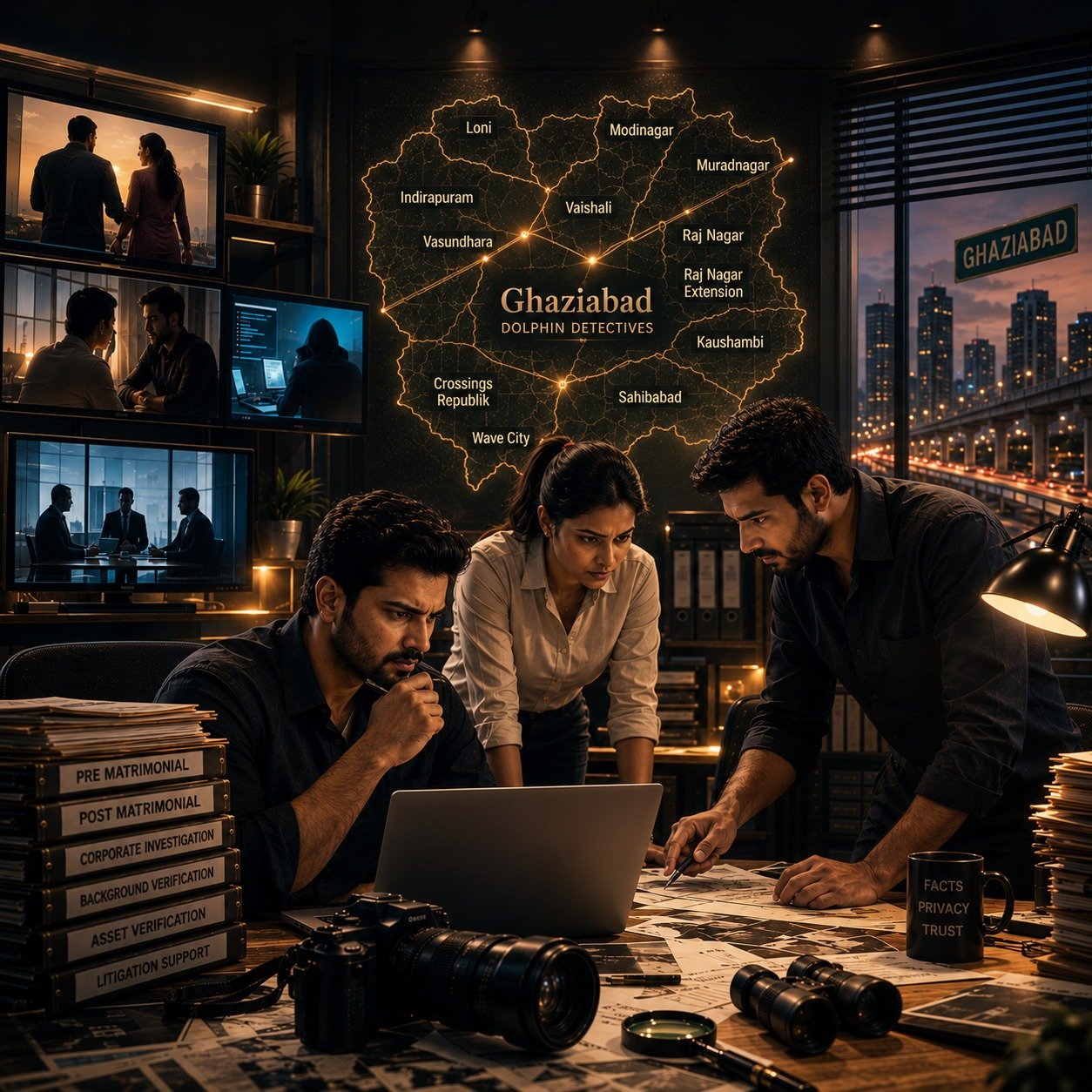 detective team discuss about Ghaziabad case